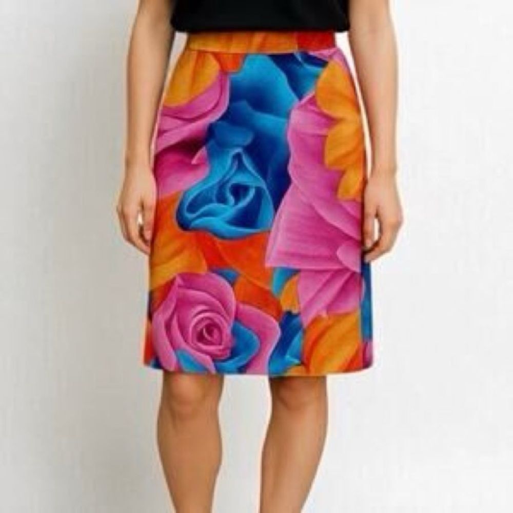 Premise Colorful Floral Pencil Skirt